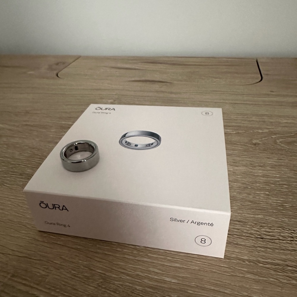 Oura Ring 4- Silver size 8